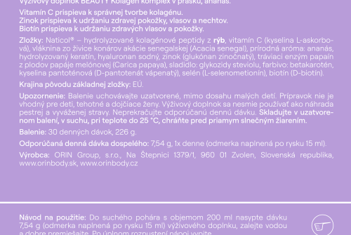 (A14) 3x ORIN BEAUTY kolagen komplex pro vlasy, nehty a pleť