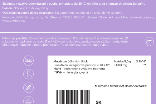 (A35) 3x ORIN BEAUTY PURE neochucený kolagen