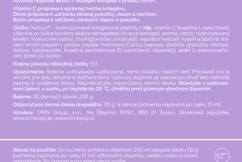 ORIN BEAUTY Kolagen komplex pro vlasy, nehty a pleť
