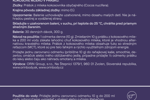 ORIN KOKOSOVÉ MLÉKO v prášku
